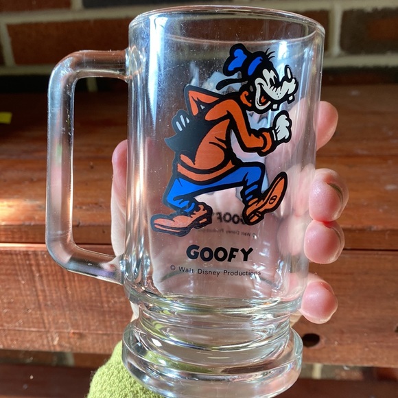 Kitchen Vintage Disney Beer Mug Goofy Glass Cup 12 Oz Poshmark